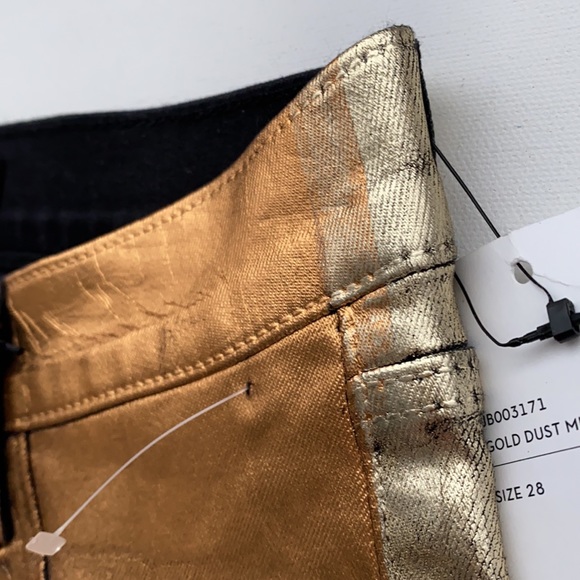 J Brand x Halpern High-Rise Maria Jeans in Gold Dust Multi-Foil - Picture 10 of 10